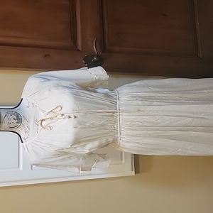 Cream colored Maxi dress with ruffles